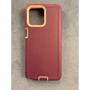 Phone Case (New) Onola Motorola Moto G 2023 Wine Red & Pink, 2 screen protectors